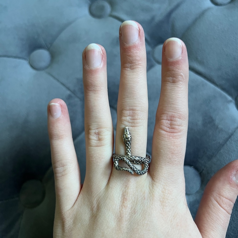 Stylish Silver Snake Ring